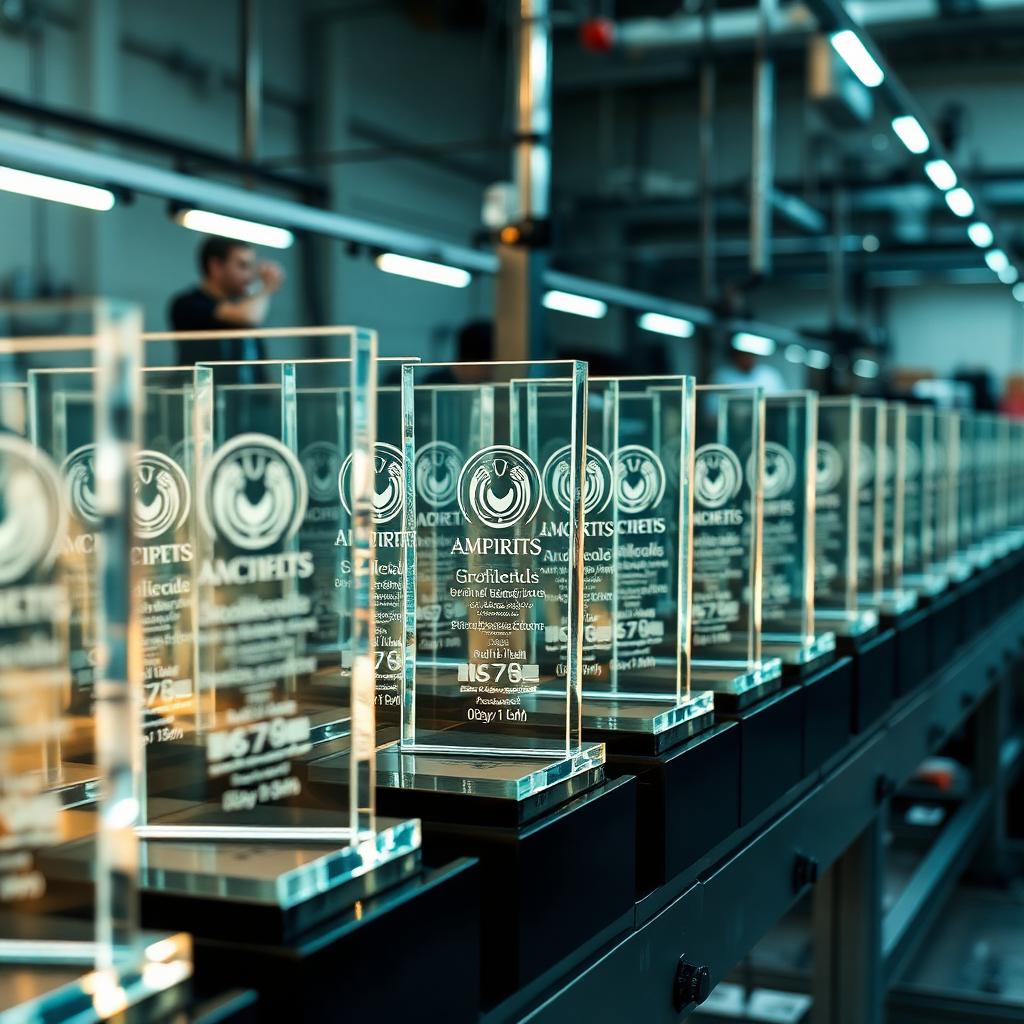 Troféus e placas em acrílico